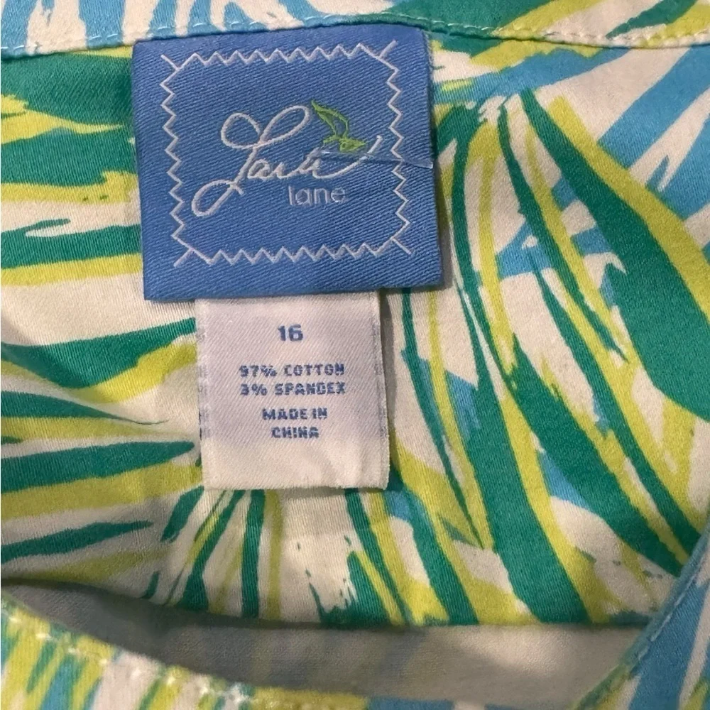 EUC Tropical Leaf Print Jacket Lara Lane Sz 16